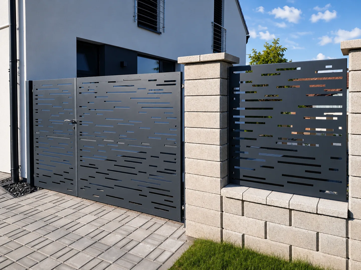decorative panel outdors front gate